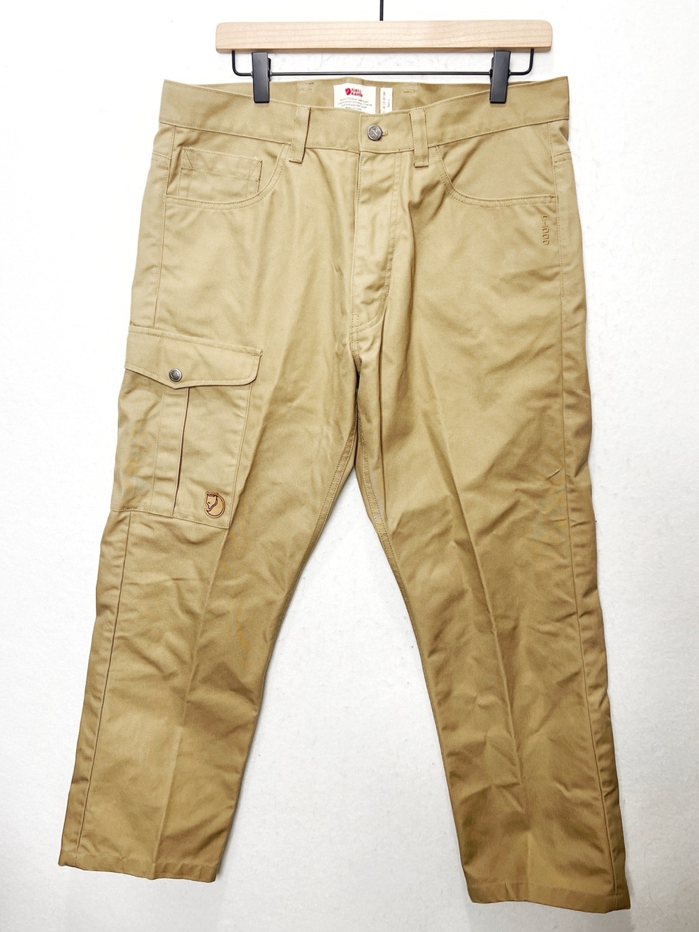 Fjallraven G-1000 Men’s Cargo Hiking Pants US 33x34 Khaki Regular Fit Mid Waist